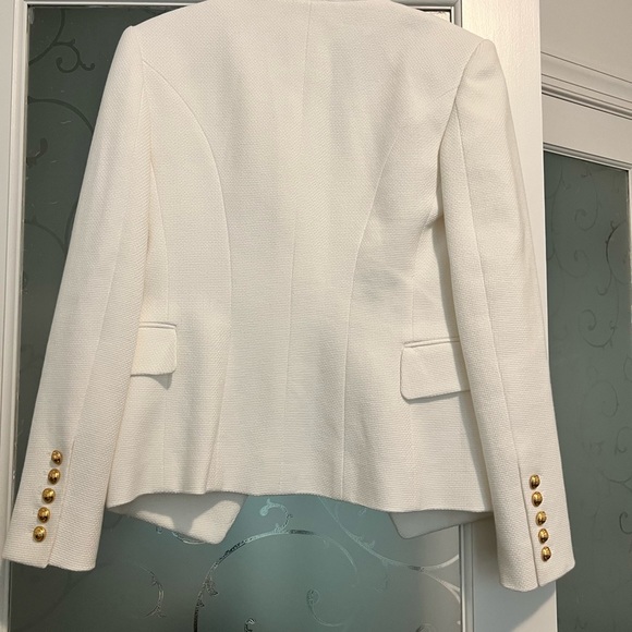 NEW BALMAIN DOUBLE-BREASTED BLAZER SIZE FR 36 US 04 COLOR BLANC GOLD BUTTONS - Picture 5 of 16